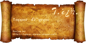 Tepper Ágnes névjegykártya