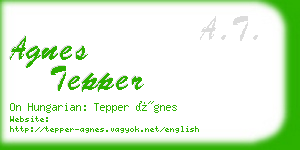 agnes tepper business card